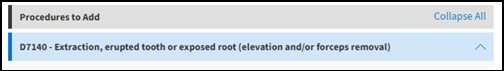 Procedures to Add section